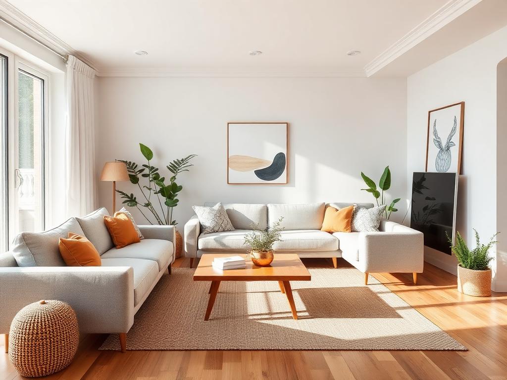 Virtual staging example after